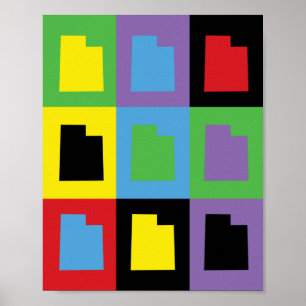Patrón de esquema de estado de arte pop colorido d