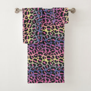 Patrón de estampado de animal de leopardo arcoíris