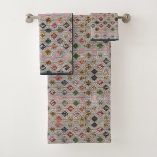 Patrón de estilo quilt de diamante victoriano