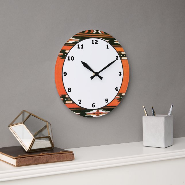 Patrón de estilo suroeste reloj de pared divertido (Oficina)