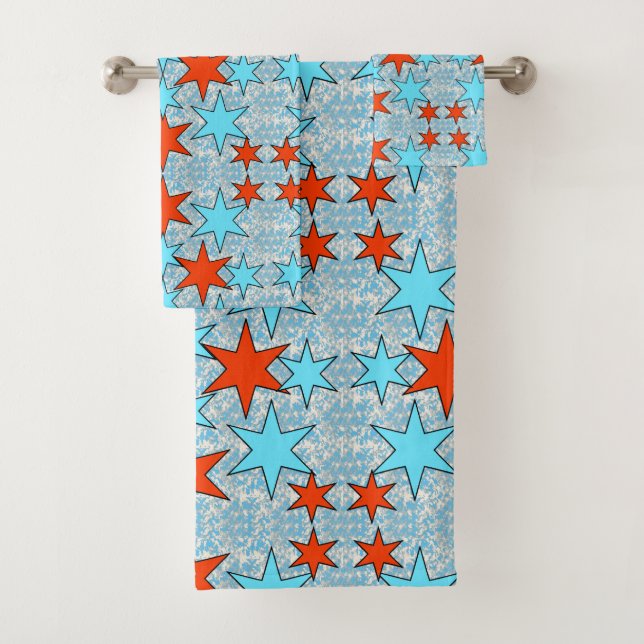 Patrón de estrella azul y roja (In situ)