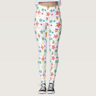 Patrón de estrella colorido Leggings