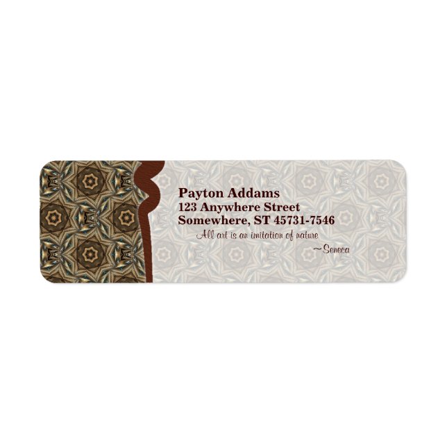 Patrón de estrella de Wicker 1 ・ Etiqueta (Frente)