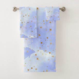 Patrón de estrella dorada de Lavendar