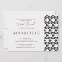 Patrón de estrella paisajista Invitación a Bar Mit