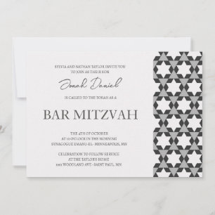 Patrón de estrella paisajista Invitación a Bar Mit