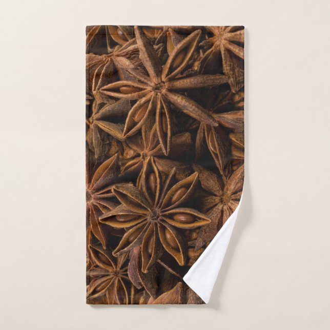 Patrón de estrellas de anís (Toalla de mano)