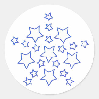 Patrón de estrellas de Mandala, en azul, pegatinas
