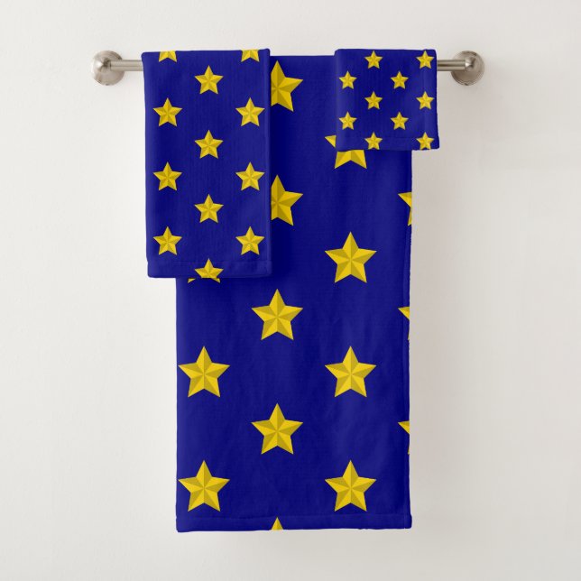Patrón de estrellas de oro, azul marino, exclusivo (In situ)