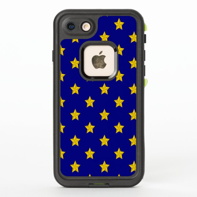 Patrón de Estrellas Doradas, Azul Marino, Exclusiv (Reverso)