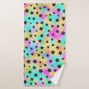 Patrón de estrellas en colores de los 80