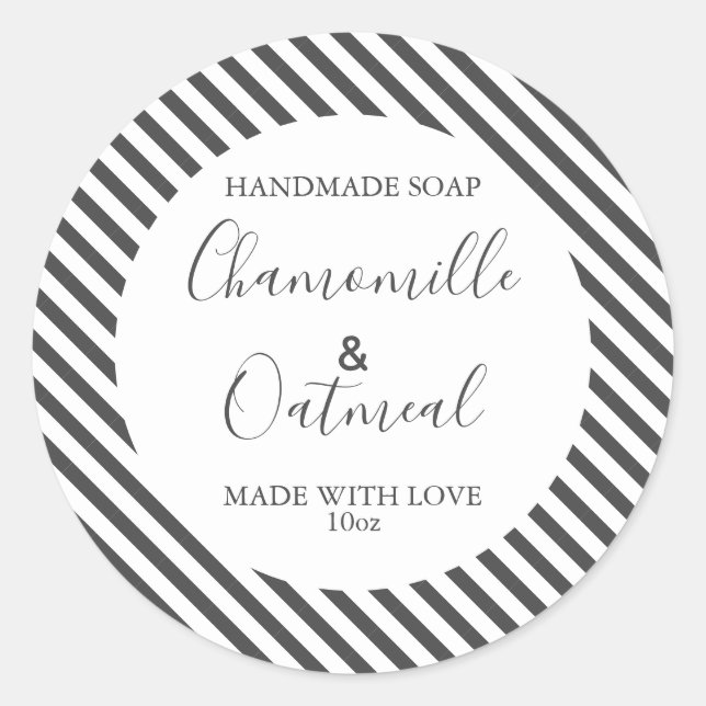 Patrón de etiqueta de jabón personalizable moderno (Anverso)