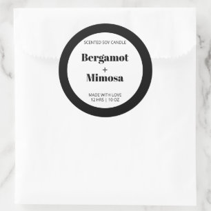 Patrón de etiqueta de velas personalizable moderno