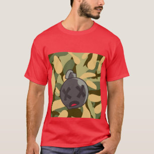 Patrón de fatiga del ejército de camisetas rojas