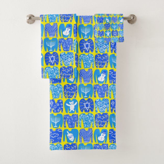 Patrón de feriado de sudores de Hannukah feo (In situ)