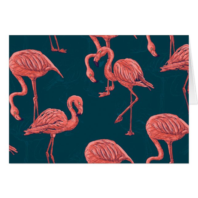 Patrón de flamingo de coral vivo (Anverso (Horizontal))