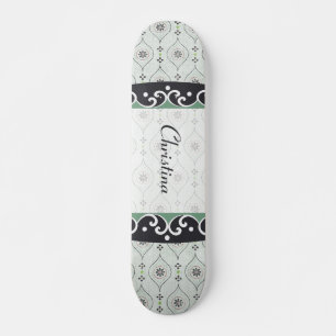 Patrón de flor azul Comp Skateboard