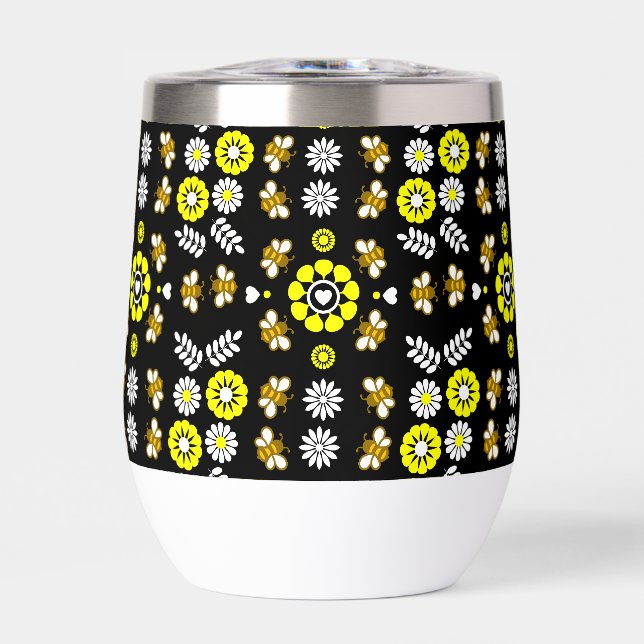 Patrón de flor de abeja botánica (Frente)