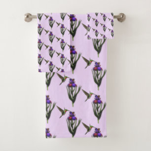Patrón De Flor De Colibrí E Iris