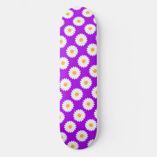 Patrón de Flor de Daisy Brumoso Patineta Morada