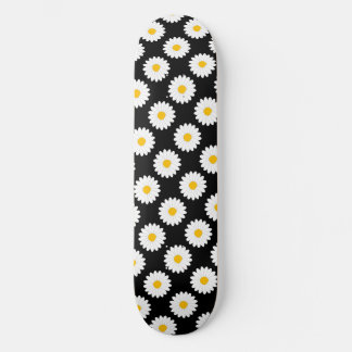 Patrón de Flor de Daisy Brumoso Patineta Negra