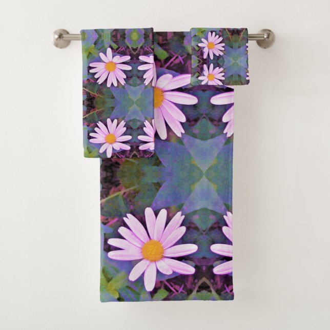 Patrón de flor de margarita rosada retro (In situ)