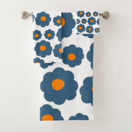 Patrón de flor hippie del Naranja azul preppy