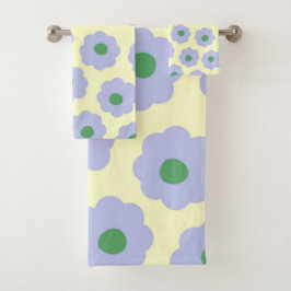 Patrón de flor hippie verde azul preppy