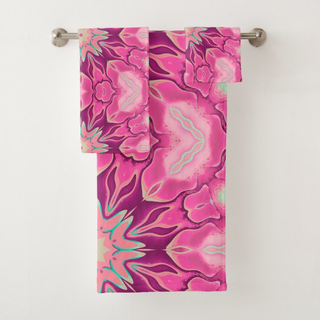 Patrón de flor Kaleidoscope Rosa (In situ)