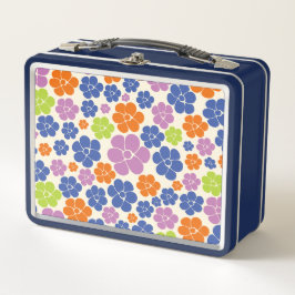 Patrón de flores: azul, Naranja, púrpura, verde