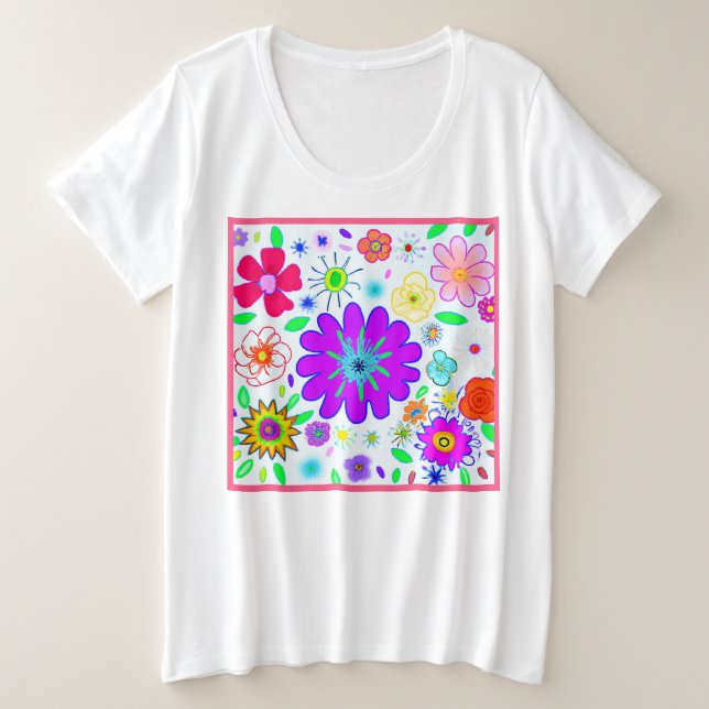 Patrón de flores coloridas (Anverso del diseño)