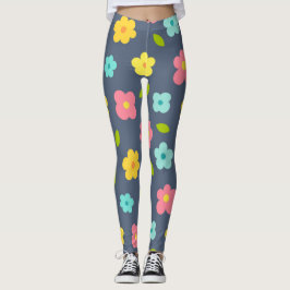 Patrón de flores cortas Leggings