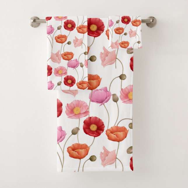 Patrón de flores de amapolas (In situ)