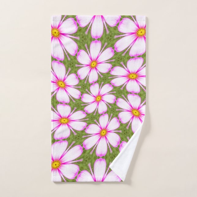 Patrón de flores de cosmos (Toalla de mano)