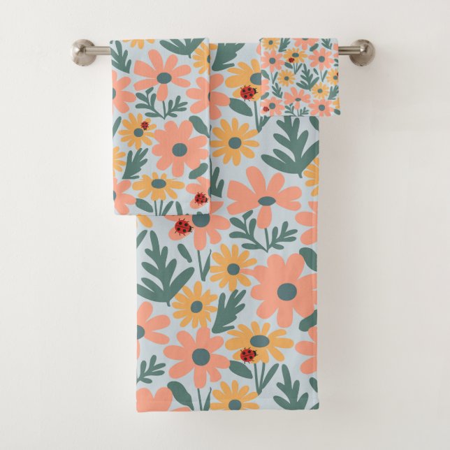 patrón de flores de margarita pinchada de polka pu (In situ)