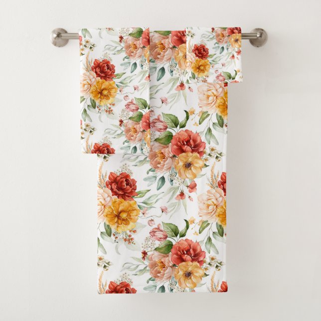 Patrón de flores de Peony Rojo (In situ)