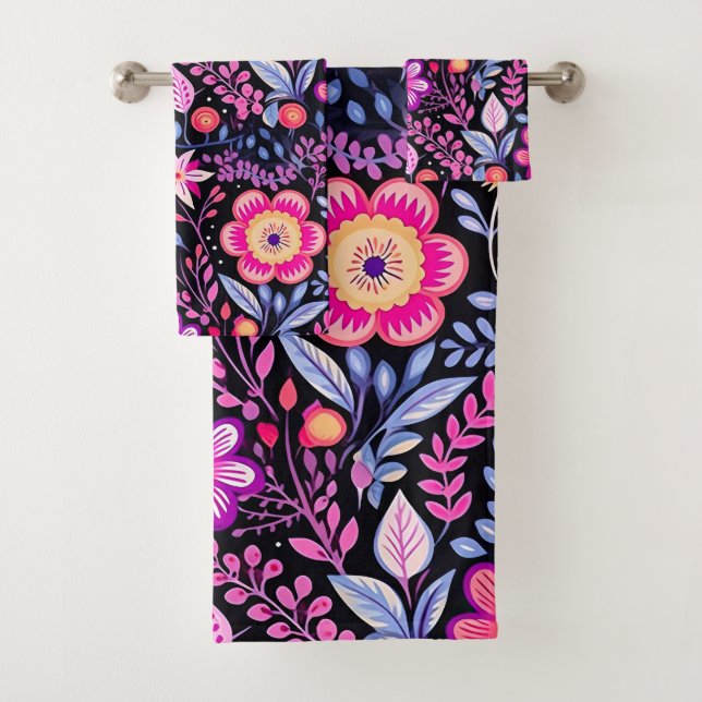 Patrón de flores de primavera de ciclamen (In situ)