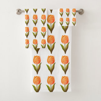Patrón de flores de tulipán moderno sobre blanco