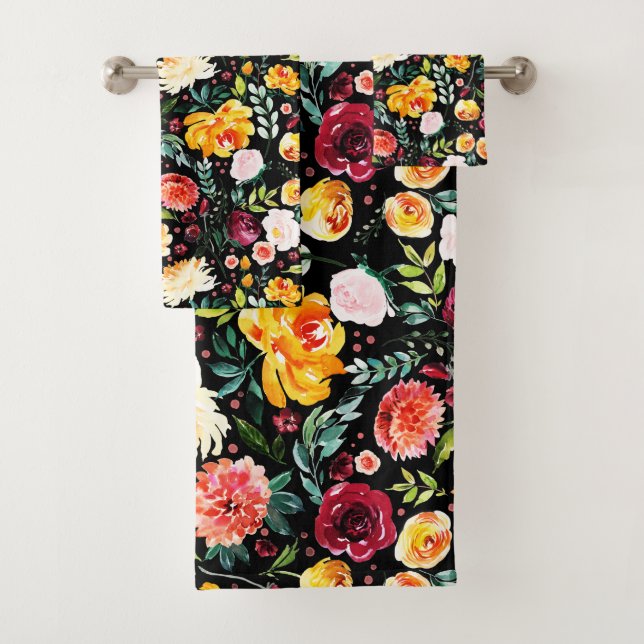 Patrón de flores de verano de las acuarelas modern (In situ)