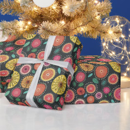 Patrón de flores folclóricas Boho Scandi Papel de 