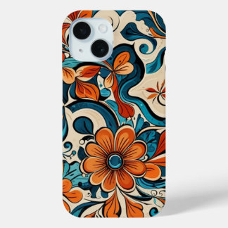 patrón de flores Funda para iPhone 15
