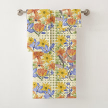 PATRÓN DE FLORES naranja