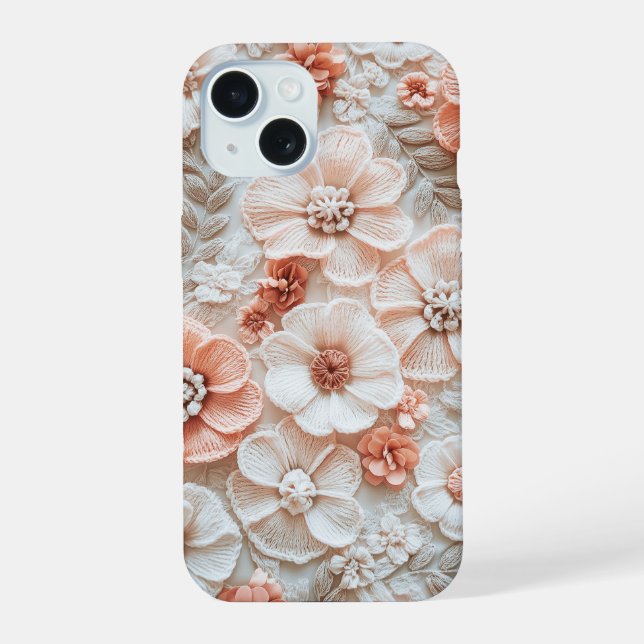 Patrón de flores pastel de ganchillo boho de moda (Reverso )