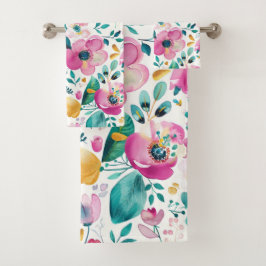 Patrón de flores primaverales coloridas