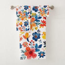 Patrón de flores primaverales coloridas