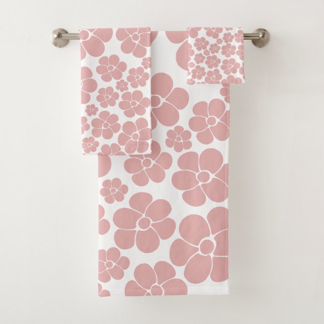 Patrón de flores - rosa y blanco (In situ)