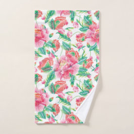 Patrón de flores rosadas brillantes