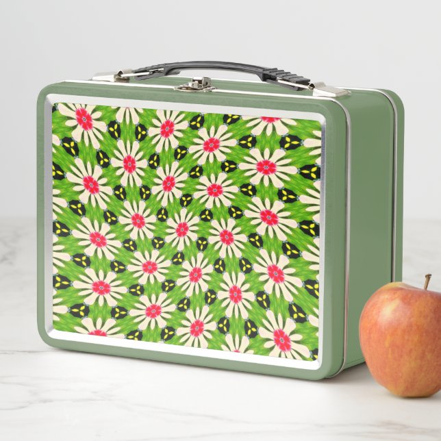 Patrón de flores rosadas y blancas (In situ)