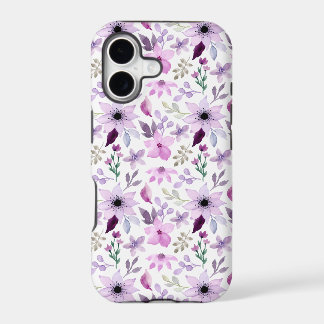 Patrón de flores rosas y púrpuras elegante