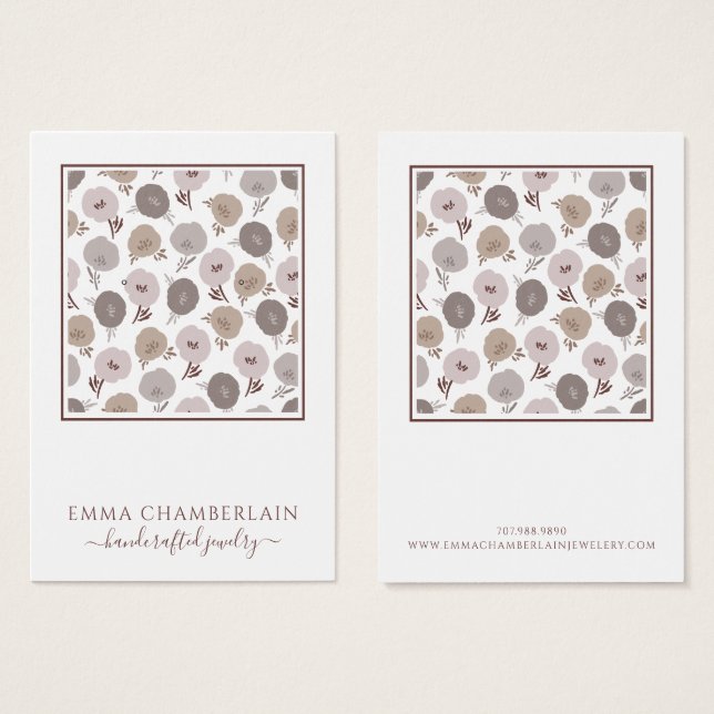 Patrón de flores silenciadas (Anverso y reverso)